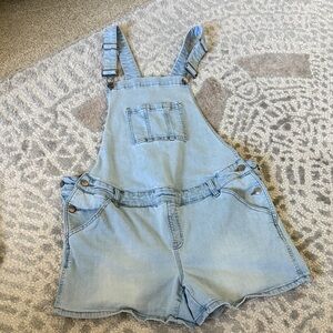 Isabel Maternity by Ingrid & Isabel Light Blue Denim Overalls